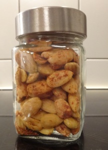 parika and curry almonds